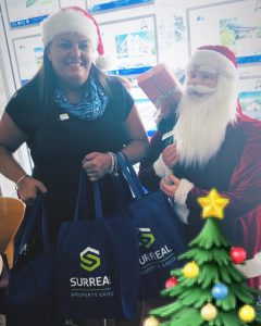 Surreal Property Group Bayswater Real Estate 3153 Agent celebrating Christmas with Santa